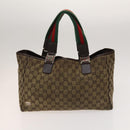 GUCCI GG Canvas Web Sherry Line Bag 3Set Beige Auth 127135-3