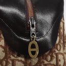 Christian Dior Trotter Canvas Hand Bag Beige Gold Auth 127152-10