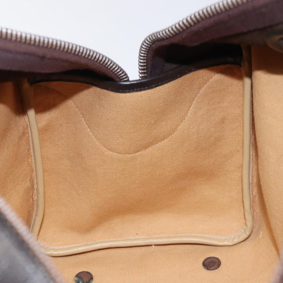 Christian Dior Trotter Canvas Hand Bag Beige Gold Auth 127152
