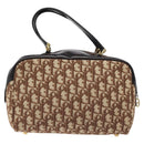 Christian Dior Trotter Canvas Hand Bag Beige Gold Auth 127152-2