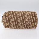 Christian Dior Trotter Canvas Hand Bag Beige Gold Auth 127152-5