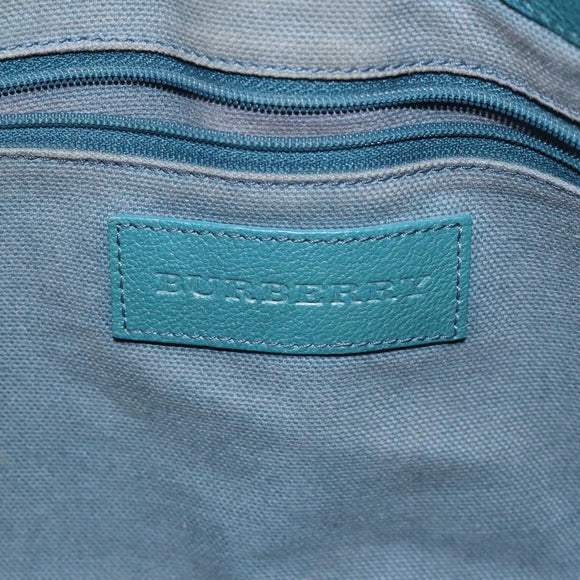 BURBERRY Nova Check Hand Bag PVC Beige Auth 127155