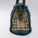BURBERRY Nova Check Hand Bag PVC Beige Auth 127155-3