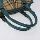 BURBERRY Nova Check Hand Bag PVC Beige Auth 127155-7