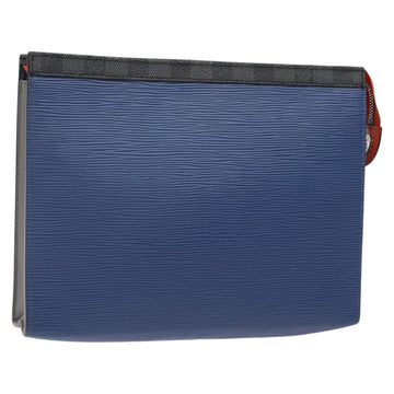 LOUIS VUITTON Epi Pochette Voyager MM Pouch Blue M62912 LV Auth 127163
