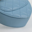 CHANEL Matelasse Chain Shoulder Bag Lamb Skin Blue Gold CC Auth 127168SM-16