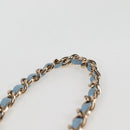 CHANEL Matelasse Chain Shoulder Bag Lamb Skin Blue Gold CC Auth 127168SM-8