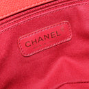 CHANEL Matelasse Chain Shoulder Bag Caviar Skin Red CC Auth 127170-22