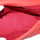 CHANEL Matelasse Chain Shoulder Bag Caviar Skin Red CC Auth 127170-11