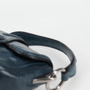 PRADA Hand Bag Leather 2way Blue Silver Auth 127171V-8