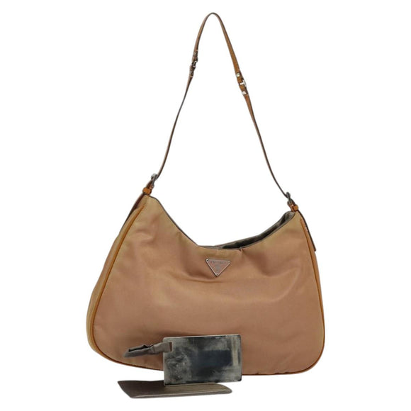 PRADA Shoulder Bag Nylon Brown Auth 127172