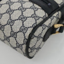 GUCCI GG Supreme Sherry Line Shoulder Bag PVC Navy Gold 010 378 Auth 127173-10