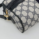 GUCCI GG Supreme Sherry Line Shoulder Bag PVC Navy Gold 010 378 Auth 127173-11