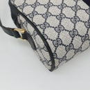 GUCCI GG Supreme Sherry Line Shoulder Bag PVC Navy Gold 010 378 Auth 127173-13