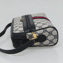 GUCCI GG Supreme Sherry Line Shoulder Bag PVC Navy Gold 010 378 Auth 127173-5