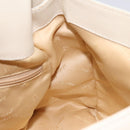 Salvatore Ferragamo Gancini Shoulder Bag Leather Ivory Gold Auth 127174-18