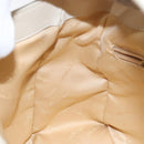 Salvatore Ferragamo Gancini Shoulder Bag Leather Ivory Gold Auth 127174-19