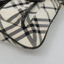 BURBERRY Nova Check Blue Label Shoulder Bag Nylon White Auth 127186-9