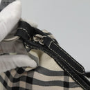 BURBERRY Nova Check Blue Label Shoulder Bag Nylon White Auth 127186-10