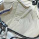 BURBERRY Nova Check Blue Label Shoulder Bag Nylon White Auth 127186-18