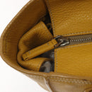 PRADA Hand Bag Leather Yellow Silver Auth 127193-19