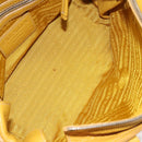 PRADA Hand Bag Leather Yellow Silver Auth 127193-9