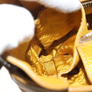 PRADA Hand Bag Leather Yellow Silver Auth 127193-24