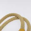 PRADA Hand Bag Leather Yellow Silver Auth 127193-14