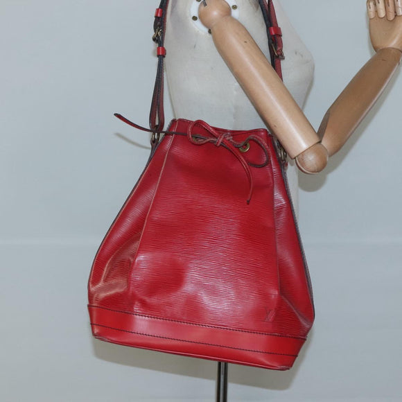 LOUIS VUITTON Epi Noe Shoulder Bag Red M44007 LV Auth 127203