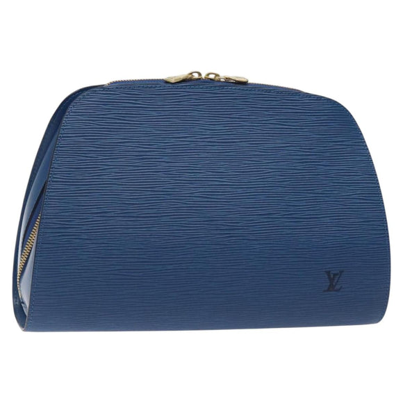 LOUIS VUITTON Epi Dauphine GM Pouch Blue M48435 LV Auth 127205