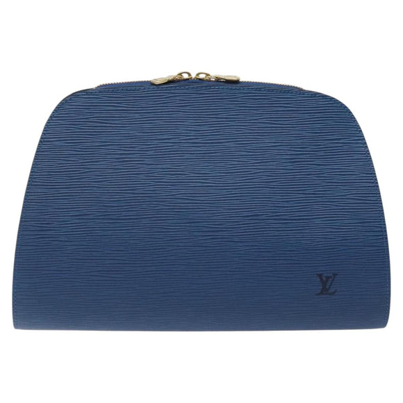 LOUIS VUITTON Epi Dauphine GM Pouch Blue M48435 LV Auth 127205