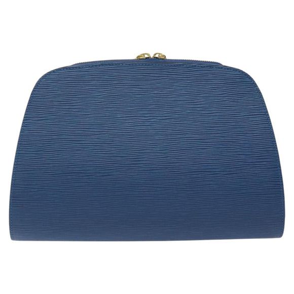 LOUIS VUITTON Epi Dauphine GM Pouch Blue M48435 LV Auth 127205