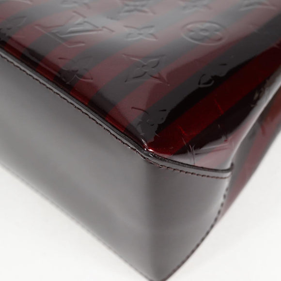 LOUIS VUITTON Vernis Rayure Wilshire PM Bag Pomme D'amour M91701 LV Auth 127206V