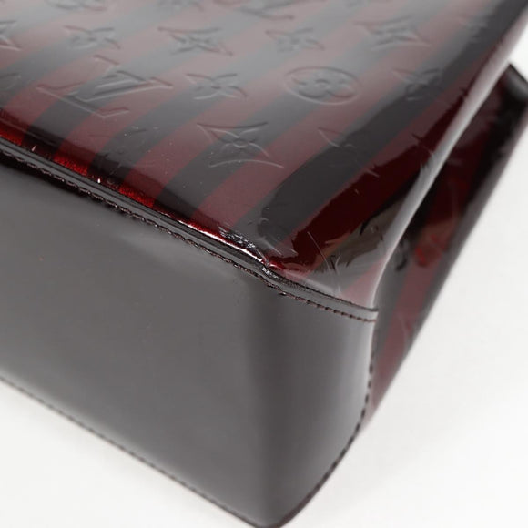 LOUIS VUITTON Vernis Rayure Wilshire PM Bag Pomme D'amour M91701 LV Auth 127206V