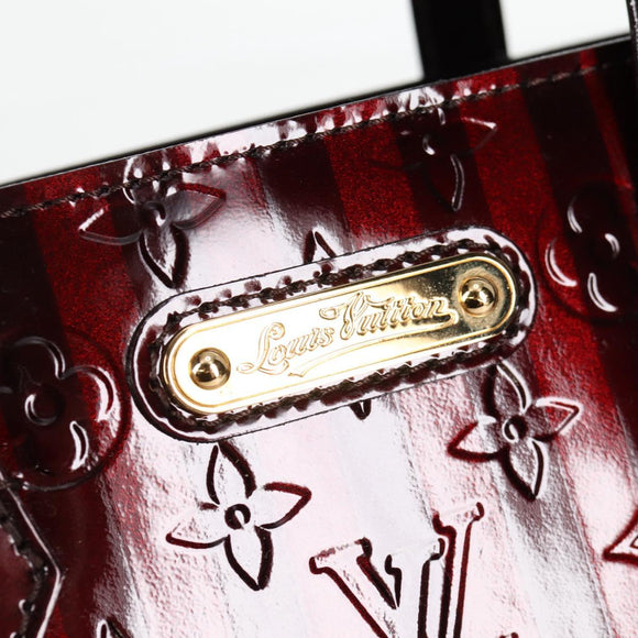LOUIS VUITTON Vernis Rayure Wilshire PM Bag Pomme D'amour M91701 LV Auth 127206V