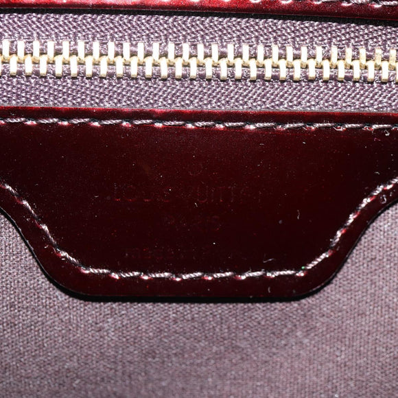 LOUIS VUITTON Vernis Rayure Wilshire PM Bag Pomme D'amour M91701 LV Auth 127206V