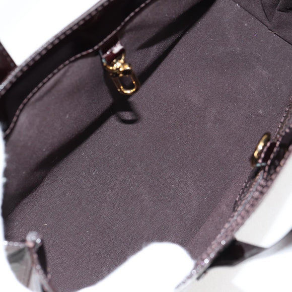 LOUIS VUITTON Vernis Rayure Wilshire PM Bag Pomme D'amour M91701 LV Auth 127206V