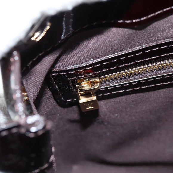 LOUIS VUITTON Vernis Rayure Wilshire PM Bag Pomme D'amour M91701 LV Auth 127206V