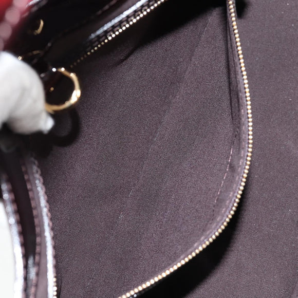 LOUIS VUITTON Vernis Rayure Wilshire PM Bag Pomme D'amour M91701 LV Auth 127206V