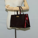 LOUIS VUITTON Vernis Rayure Wilshire PM Bag Pomme D'amour M91701 LV Auth 127206V-23