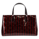 LOUIS VUITTON Vernis Rayure Wilshire PM Bag Pomme D'amour M91701 LV Auth 127206V-2