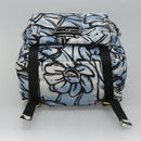 FENDI Rugzak Nylon Lichtblauw Goud Authentiek 127211A-5