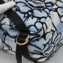 FENDI Backpack Nylon Light Blue Gold Auth 127211-14