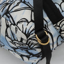 FENDI Rugzak Nylon Lichtblauw Goud Authentiek 127211A-9