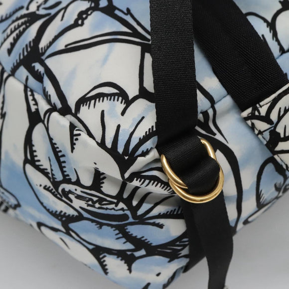 FENDI Rugzak Nylon Lichtblauw Goud Authentiek 127211A