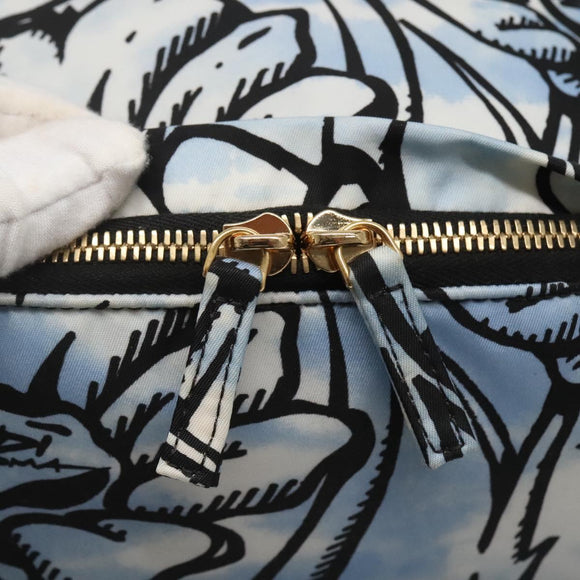 FENDI Backpack Nylon Light Blue Gold Auth 127211