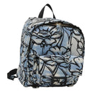FENDI Rugzak Nylon Lichtblauw Goud Authentiek 127211A-1