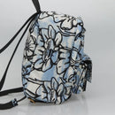 FENDI Rugzak Nylon Lichtblauw Goud Authentiek 127211A-3
