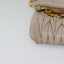 Miu Miu Matelasse Shoulder Bag Leather Pink Gold Auth 127214-14
