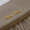 Miu Miu Matelasse Shoulder Bag Leather Pink Gold Auth 127214-17